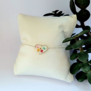 Bracelet argent 925 médaillon coeur ammi majus
